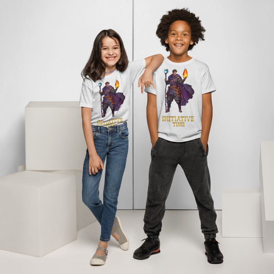 Initiative Time Human Sorcerer Youth T-Shirt - DnD RPG Merchandise - Backspindle Games