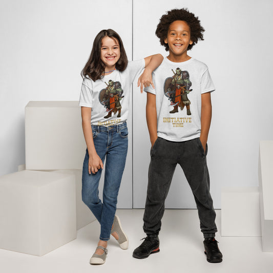 Initiative Time Orc Barbarian Youth T-Shirt - DnD RPG Merchandise - Backspindle Games