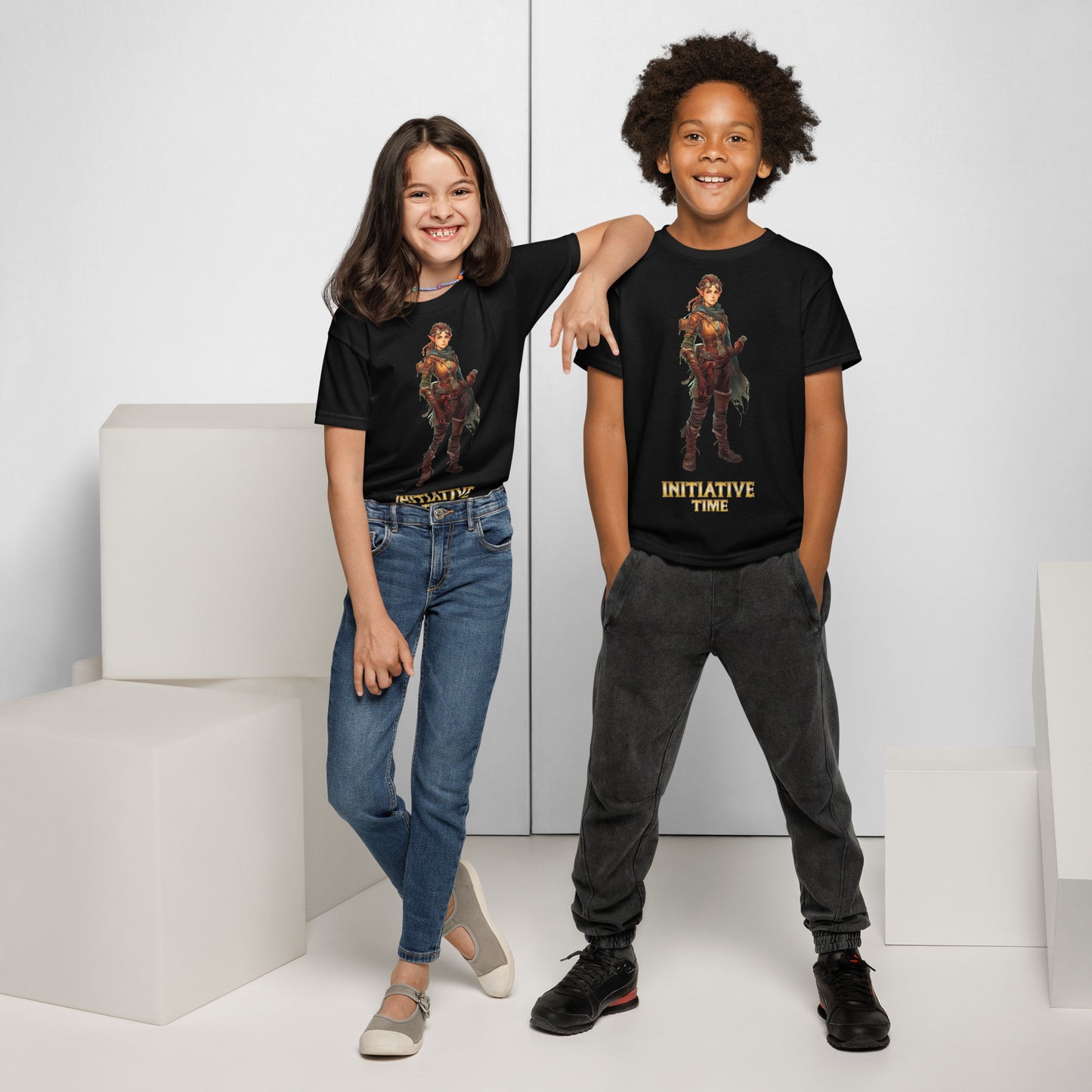 Initiative Time Gnome Artificer Youth T-Shirt - DnD RPG Merchandise - Backspindle Games