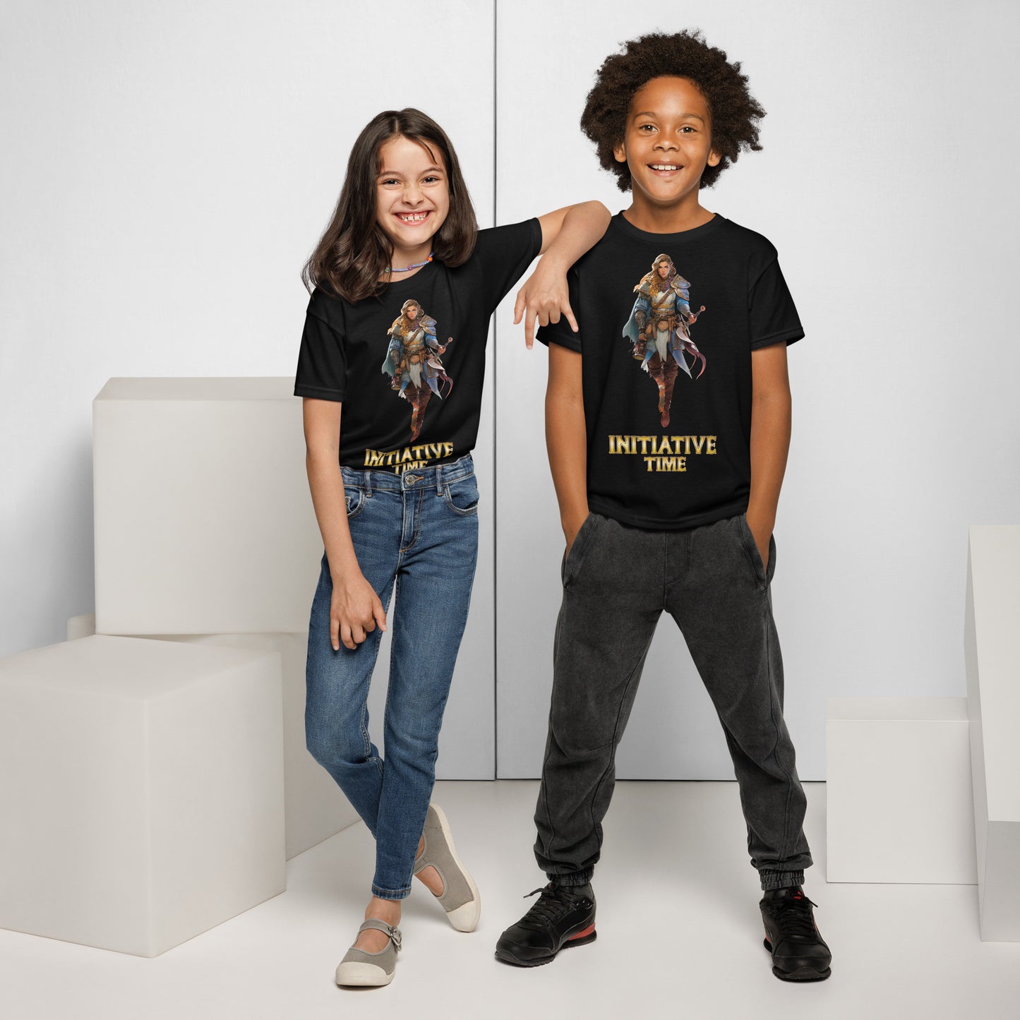 Initiative Time Elf Rogue Youth T-Shirt - DnD RPG Merchandise - Backspindle Games