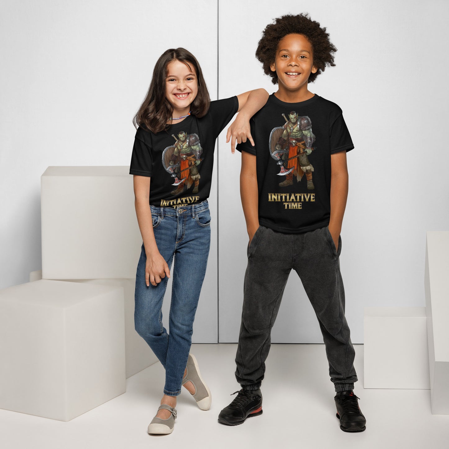 Initiative Time Orc Barbarian Youth T-Shirt - DnD RPG Merchandise - Backspindle Games