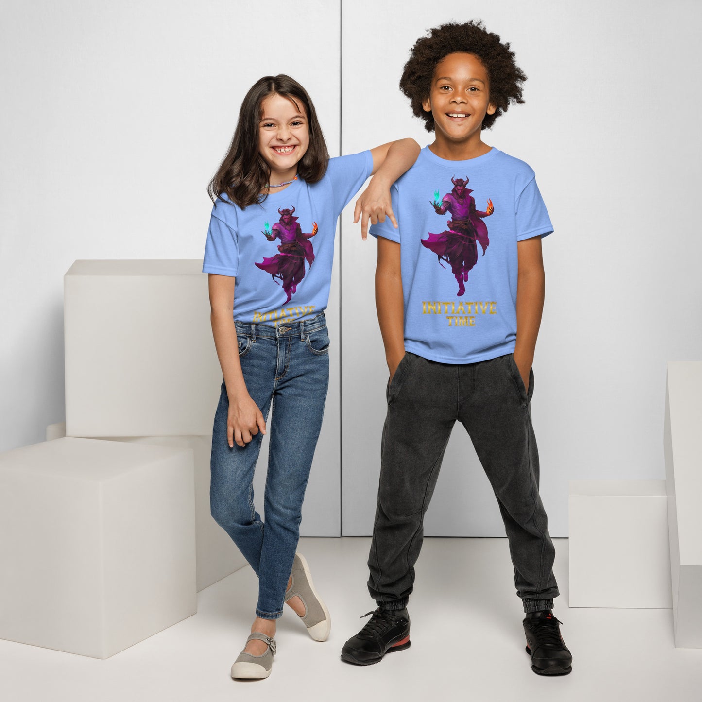 Initiative Time Human Tiefling Youth T-Shirt - DnD RPG Merchandise - Backspindle Games