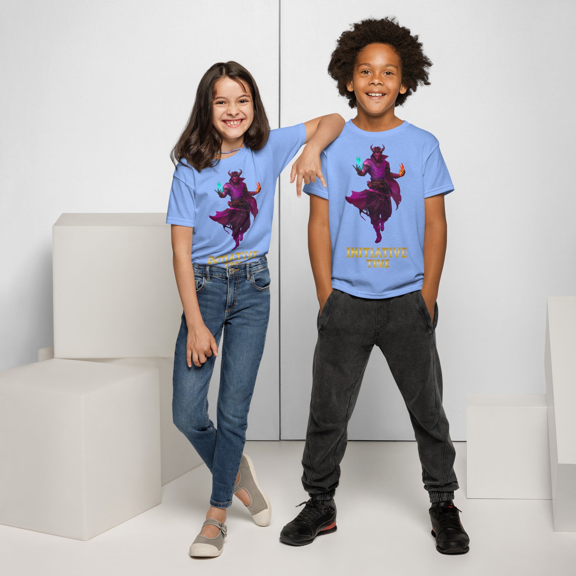 Initiative Time Human Tiefling Youth T-Shirt - DnD RPG Merchandise - Backspindle Games