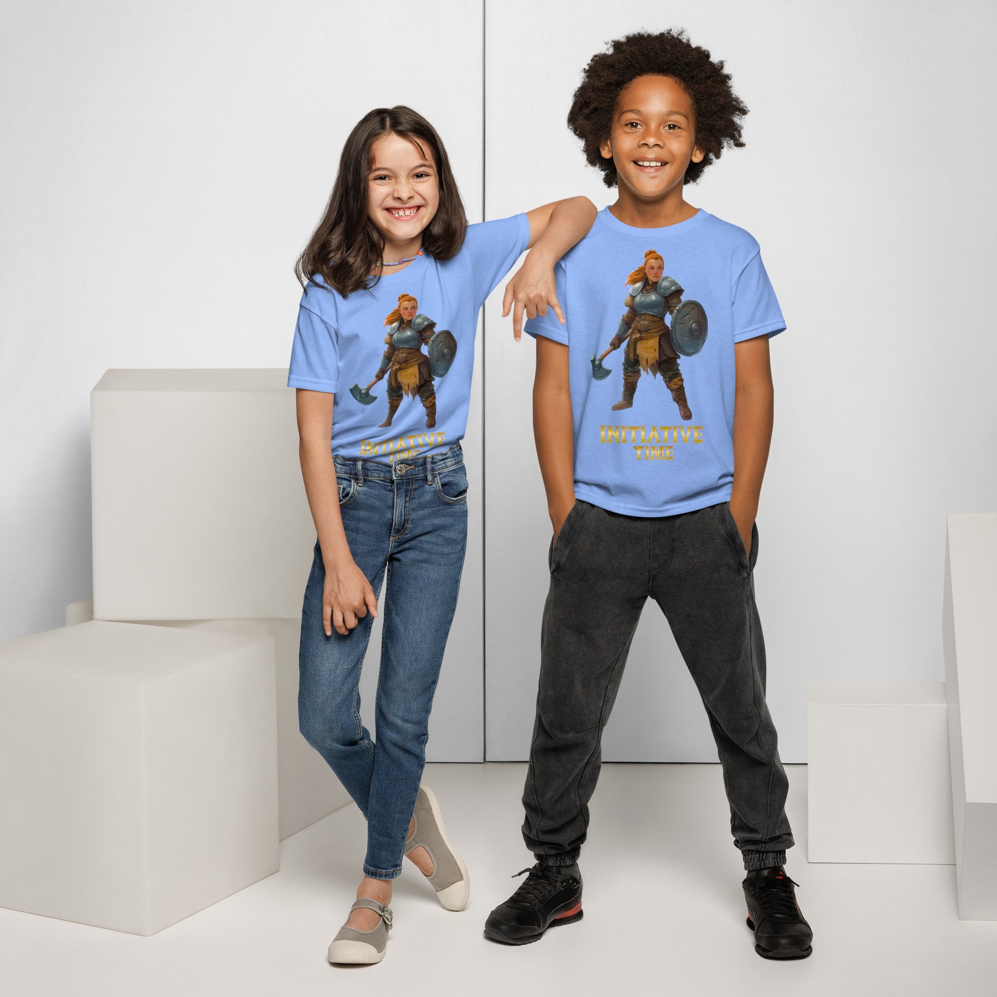 Initiative Time Dwarf Cleric Youth T-Shirt - DnD RPG Merchandise - Backspindle Games