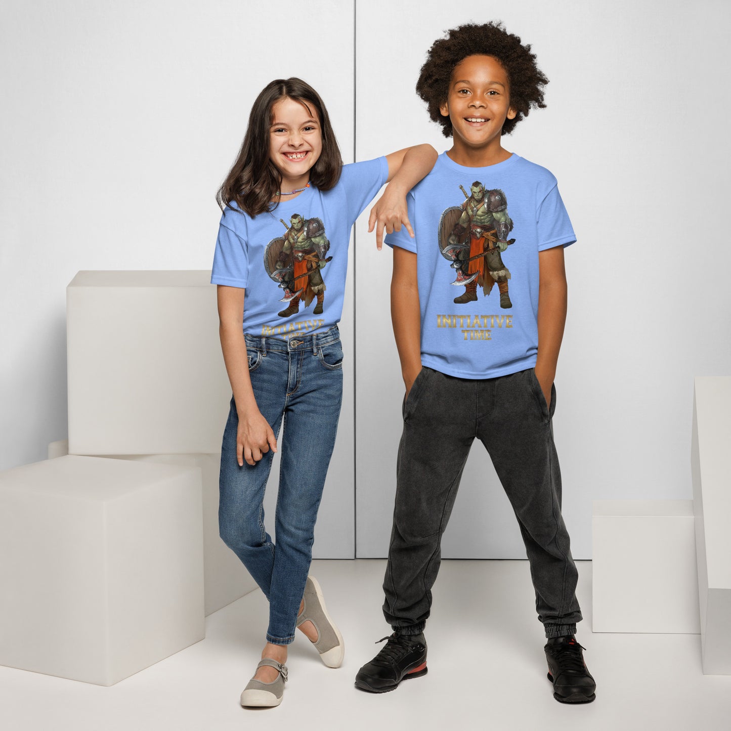 Initiative Time Orc Barbarian Youth T-Shirt - DnD RPG Merchandise - Backspindle Games