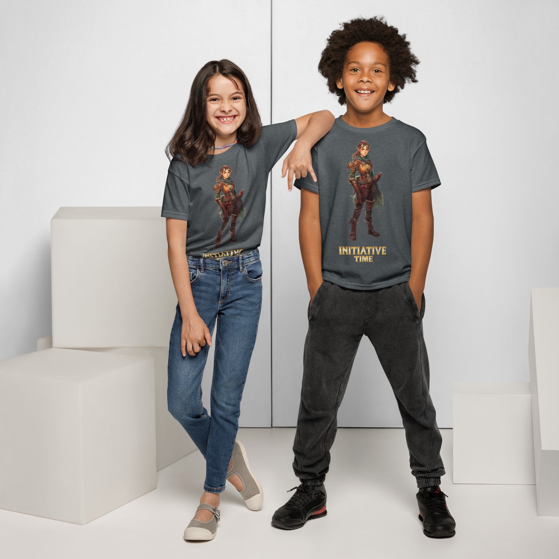 Initiative Time Gnome Artificer Youth T-Shirt - DnD RPG Merchandise - Backspindle Games