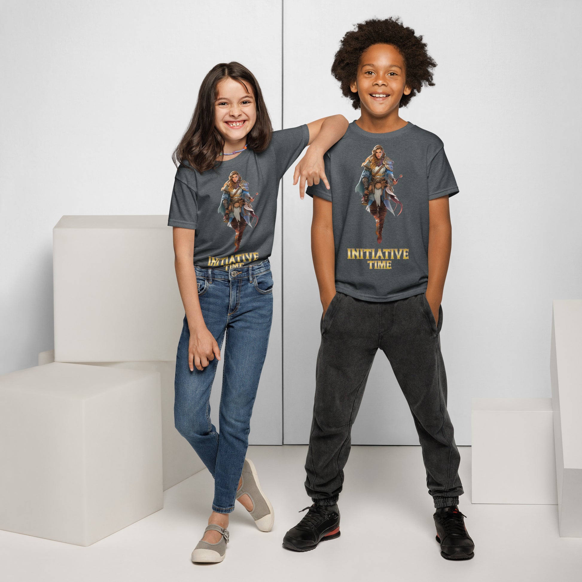 Initiative Time Elf Rogue Youth T-Shirt - DnD RPG Merchandise - Backspindle Games