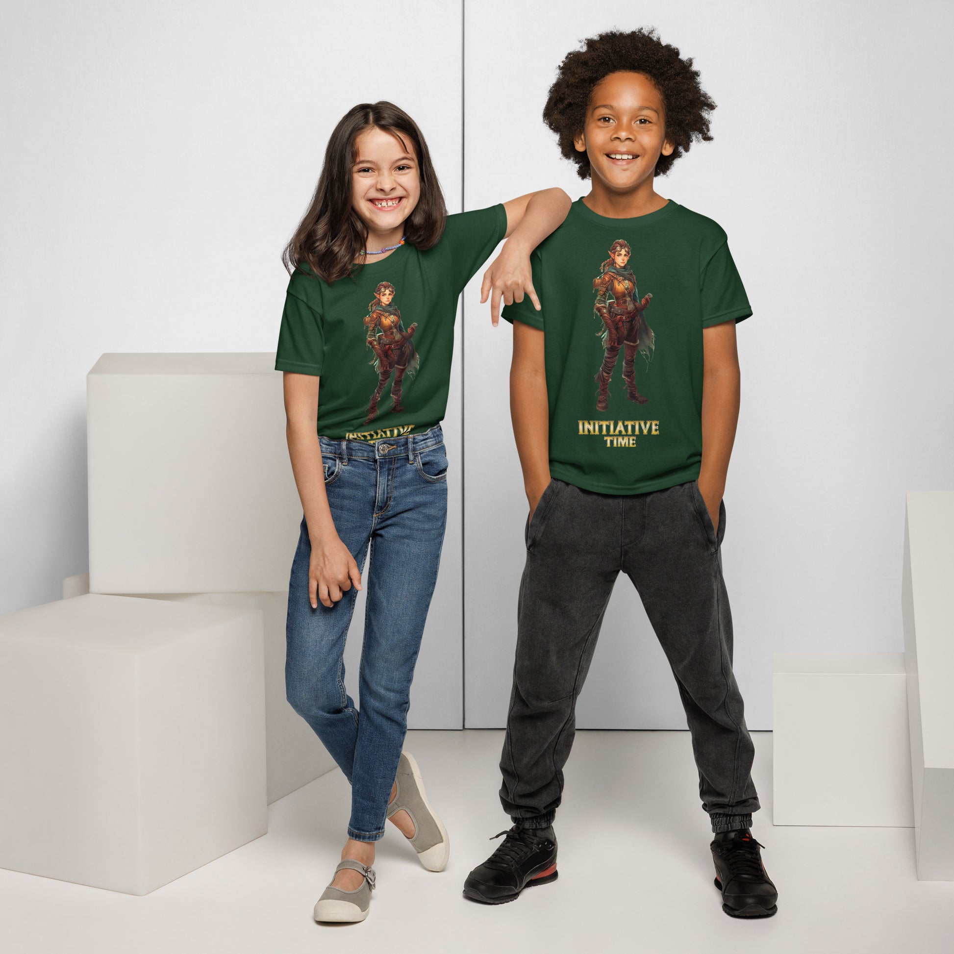 Initiative Time Gnome Artificer Youth T-Shirt - DnD RPG Merchandise - Backspindle Games
