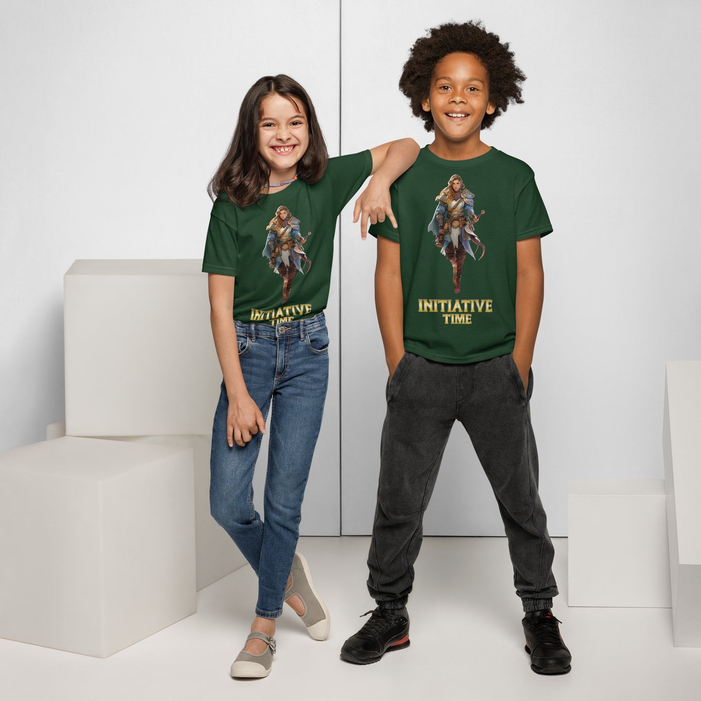 Initiative Time Elf Rogue Youth T-Shirt - DnD RPG Merchandise - Backspindle Games