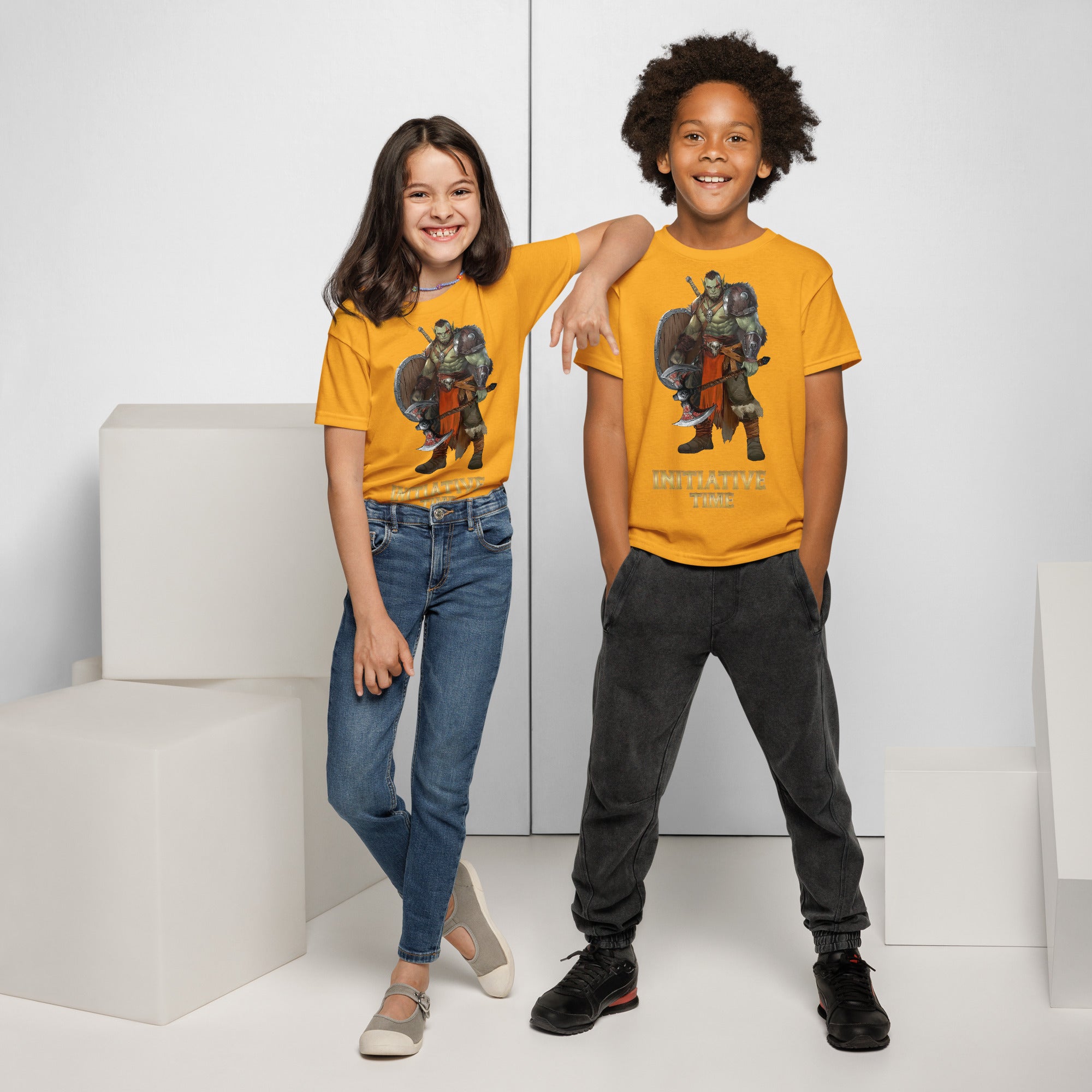 Initiative Time Orc Barbarian Youth T-Shirt - DnD RPG Merchandise - Backspindle Games