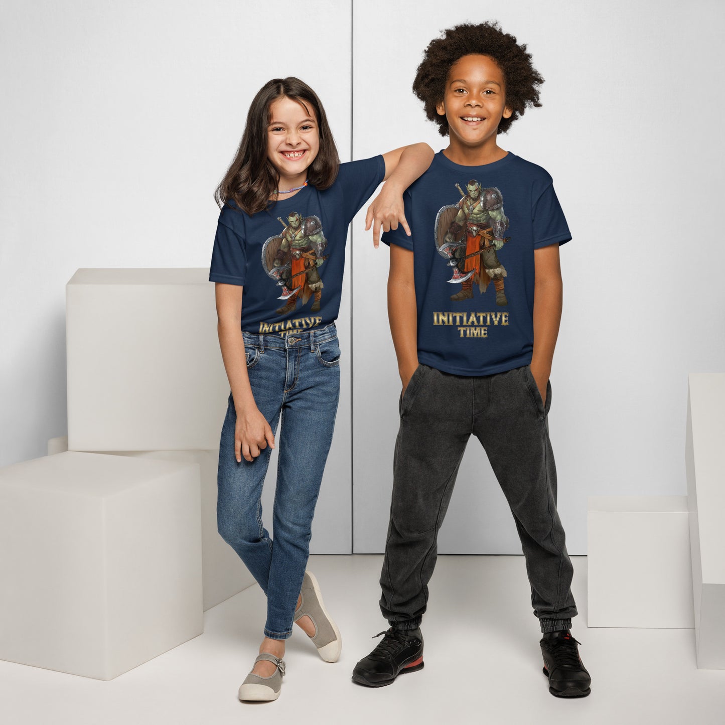 Initiative Time Orc Barbarian Youth T-Shirt - DnD RPG Merchandise - Backspindle Games