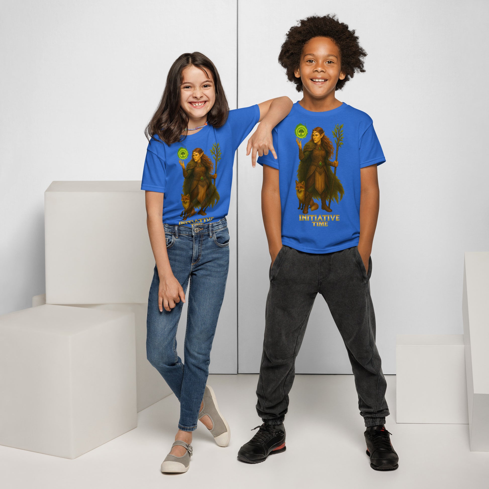 Initiative Time Elf Druid Youth T-Shirt - DnD RPG Merchandise - Backspindle Games