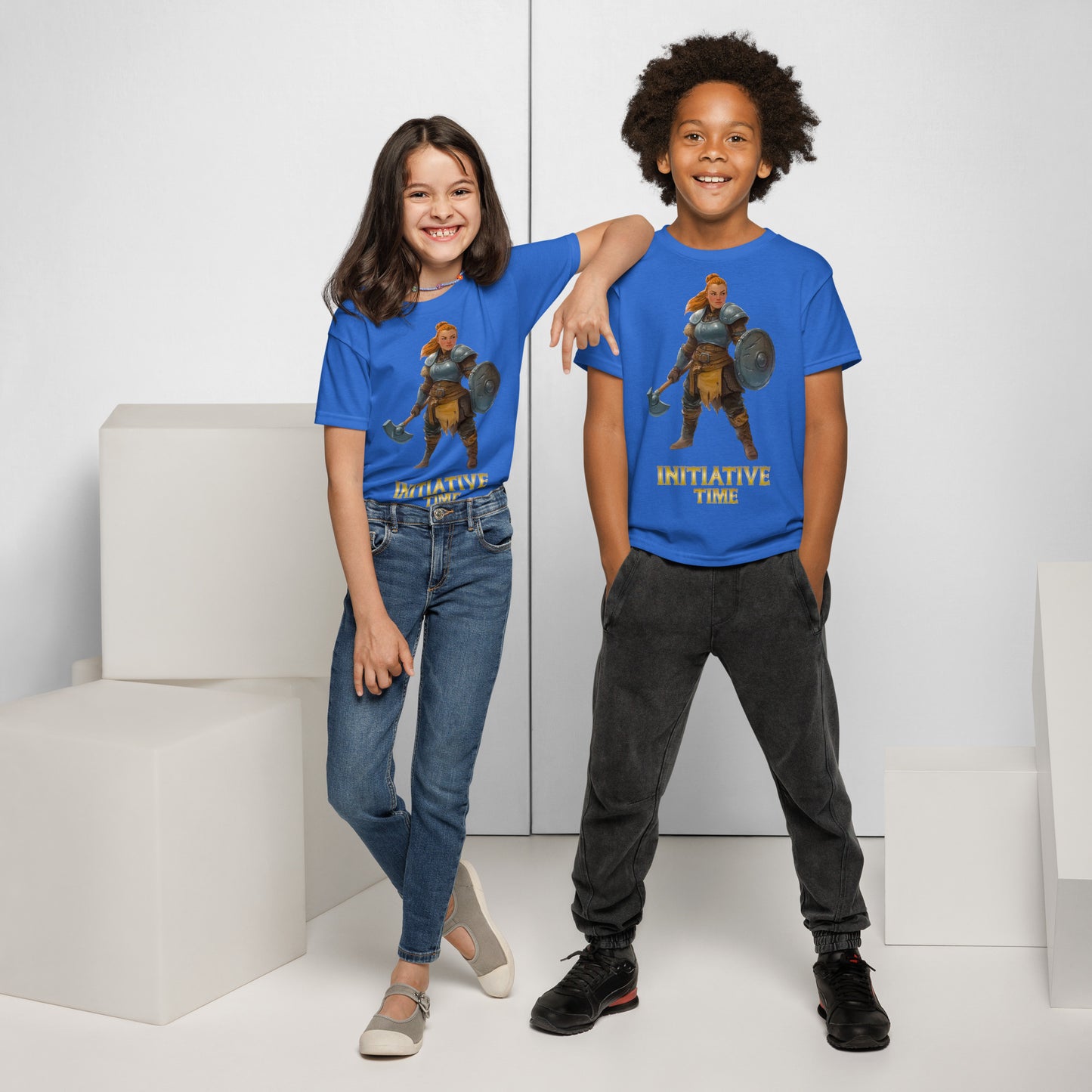 Initiative Time Dwarf Cleric Youth T-Shirt - DnD RPG Merchandise - Backspindle Games