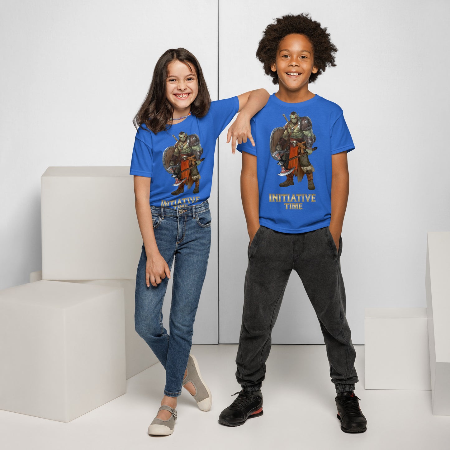 Initiative Time Orc Barbarian Youth T-Shirt - DnD RPG Merchandise - Backspindle Games