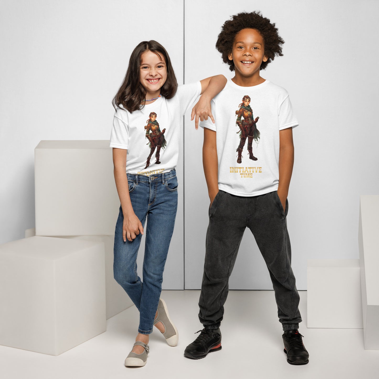 Initiative Time Gnome Artificer Youth T-Shirt - DnD RPG Merchandise - Backspindle Games
